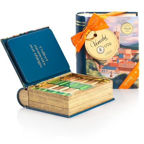 Venchi - Minilibro de Metal Florencia con Surtido de Bombones Cremini, 172 g - Idea de Regalo - Sin Gluten