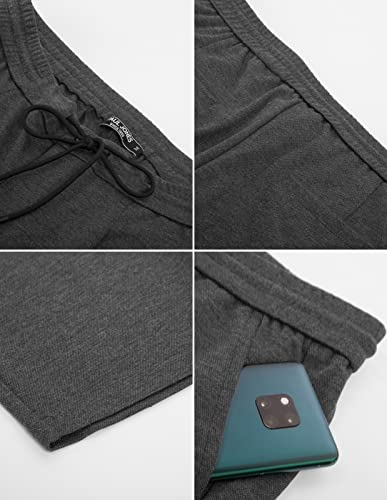 Pj Paul Jones Mens Casual Elastic Waist Drawstring Pants Flex Stretch Knit Pant Regular Fit Gray M #TOP5