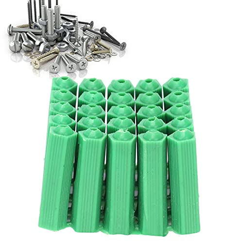 200PCS M6 Expansion Pipe, Wall Plug Fixing Expansion Tube Green Anchoring Sleeve Tube Expansion Screw Expansion Tube for Home