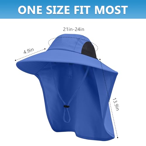 Image of Sun Hat for Men Women with Neck Flap,UPF 50+ UV Protection Fishing Hat