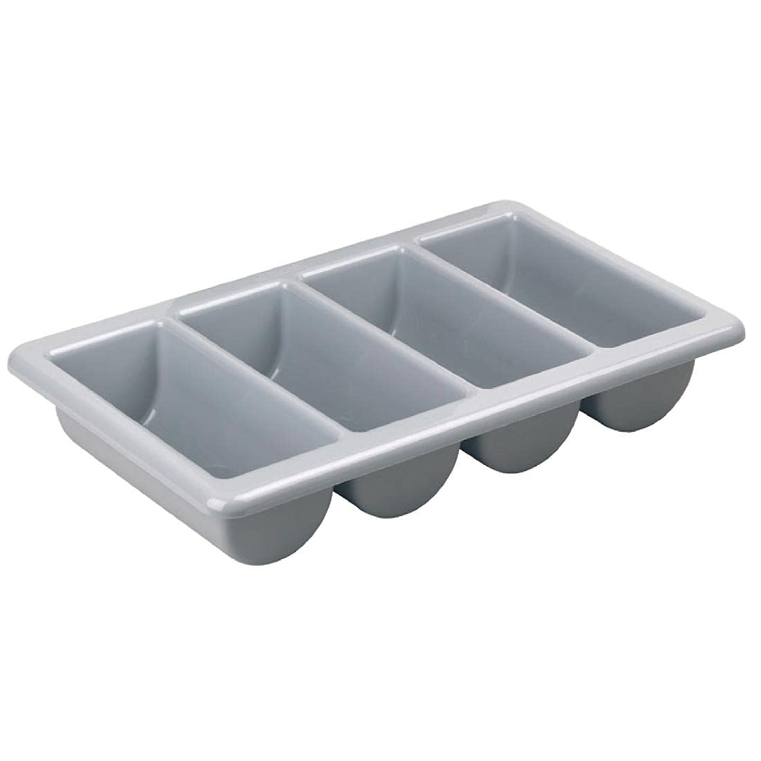 Olympia Kristallon Stapelbarer Besteckkasten aus Kunststoff – groß, grau, Größe: 100 (H) x 530 (B) x 325 (T) mm, spülmaschinenfest, J850 (Packung mit 2)