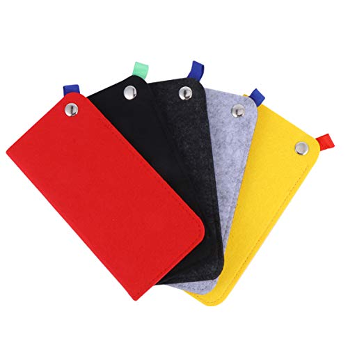 EXCEART Bolsa de Óculos Colorida Bolsa de Armazenamento de Óculos Bolsa de Feltro para Óculos 5 Unid