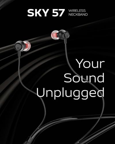 Image of Wireless Neckband | Bluetooth in-Ear Headphones with Deep Bass, Clear Calling Mic, Long Battery Backup | Lightweight Magnetic Earphones for Mobile, Laptop & Tablet