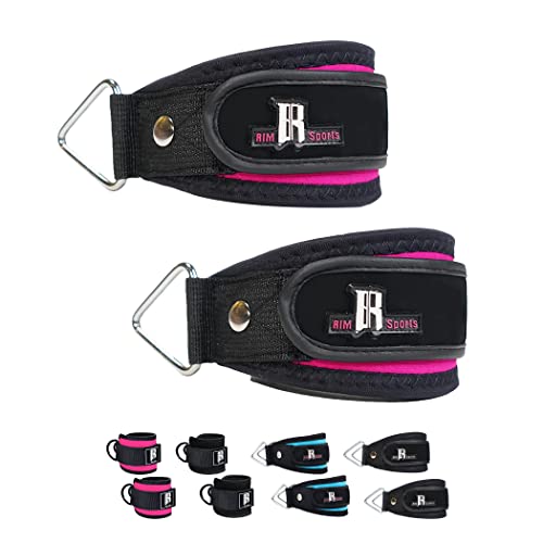 RIMSports Ankle Strap for Cable Machine Attachment - Leg Strap & Glutes Workout Equipment Gym Accessories for Women - Adjustable Ankle Cuff Gym Straps - Cable Kickback Ankle Strap for Leg Exercise