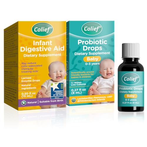 Image of Colief Infant Digestive Aid and Probiotic Drops Bundle | 1.1 Billion Live Cultures