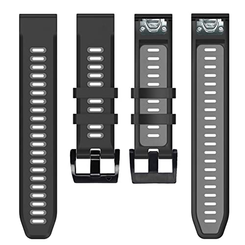 Correa de silicona de 26 mm para Garmin Fenix 5X Plus y 3 HR con ajuste facil color agata 5
