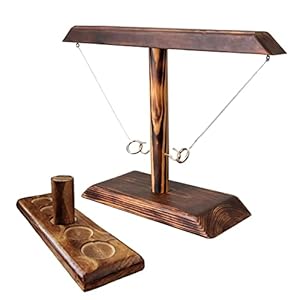 Werpringspel van hout, haak ring Toss Game kinderen, haakjesspel met ladderset, voor partyspel voor plezier in de bar…