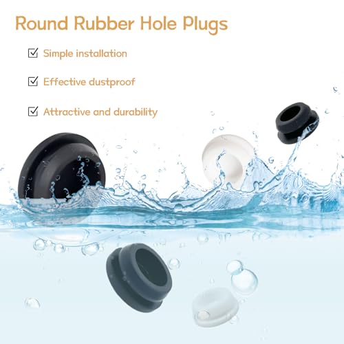 Image of 18PCS 1 /2 inch Rubber Plug White, 13mm Silicone Plugs Screw Hole Plugs DD044-13W