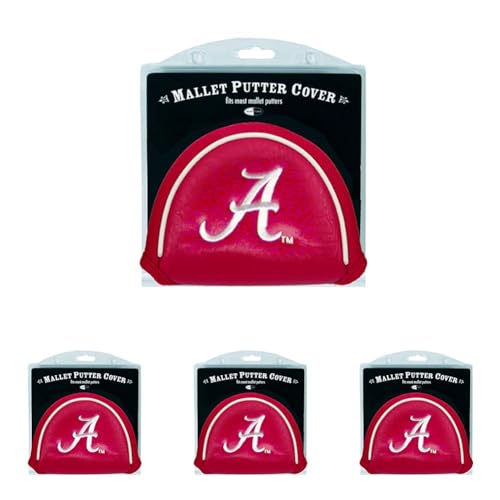 Team Golf NCAA Alabama Crimson Tide Golf Mallet Putter Cover Golf Club Mallet Putter Headcover, Fits Most Mallet Putters, Scotty Cameron, Daddy Long Legs, Taylormade, Odyssey, Titleist, Ping, Callaway