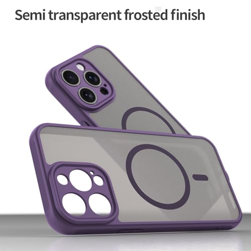 Coque iPhone 15 Pro Max antichoc violette protection MagSafe dos mat - 6