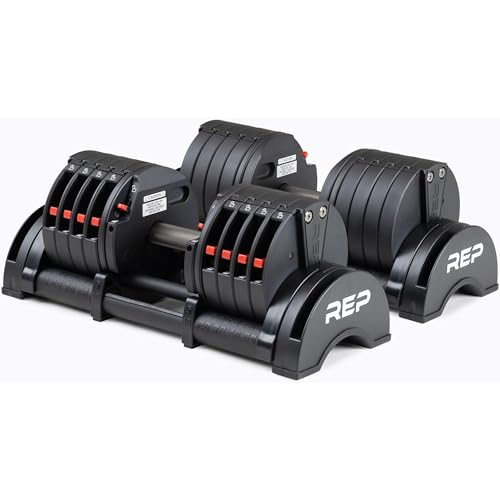 Rep Quickdraw Adjustable Dumbbells 5-50 lbs