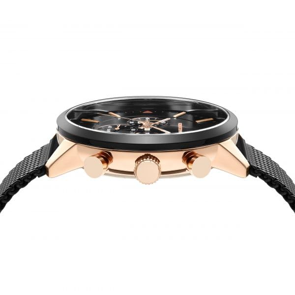 Roberto Marino RM3434 Men’s Luxury Wrist Watch – Blue Stainless Steel Japanese Quartz, 3 ATM Water Resistant – Elegant Dress Watches for Men, Vintage Design, Ideal as a Reloj para Hombres