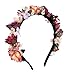 Produktbild Moschen-Bayern Trachten Blumenkranz Haarreif Blumen Haare Haarband Haarschmuck Hochzeit Oktoberfest Rosa Rot Pink Creme