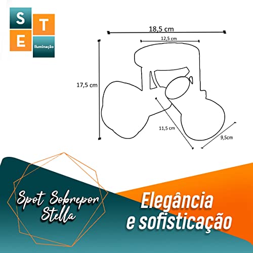 Spot Sobrepor Duplo Stella (BRANCO)