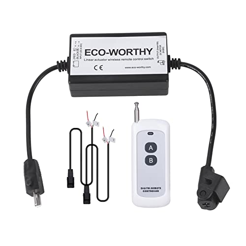 ECO-WORTHY Linear Actuator Controller with Remote Switch Controller Kit DC 8-30 Volt 5A for Linear Actuator Motors