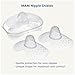 MAM Breastfeeding Nipple Shields with Sterilizing Storage Case, Nipple Shields for Nursing Newborn, Size 1 Small 17mm, 2-Count, Clear