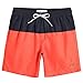 MaaMgic Herren Badehose Jungen Badeshorts Sporthose Schnelltrockend Sport Schwimmhose mit Mesh in vielen Farben, Größen XS - 2XL,Navy Blau Orange,XL