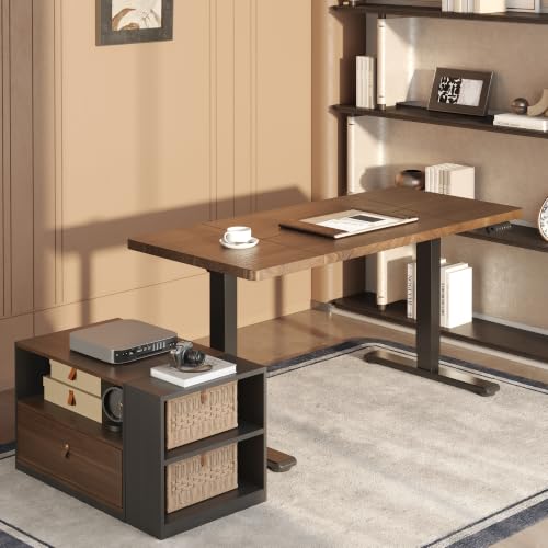 FLEXISPOT L Shaped Executive Standing Desk with Drawers