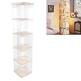 Design spacieux à 5 niveaux : doté de cinq niveaux carrés spacieux, cet organisateur offre une grande capacité pour stocker et afficher des livres, des jouets, des albums photo et des plantes, vous aidant à désencombrer avec style.