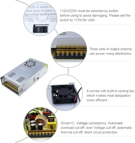 Transformateur 600W 27V de haute précision avec tension ajustable