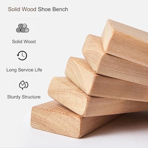 Étagère à chaussures blanche à 3 niveaux avec banc d'entrée bois