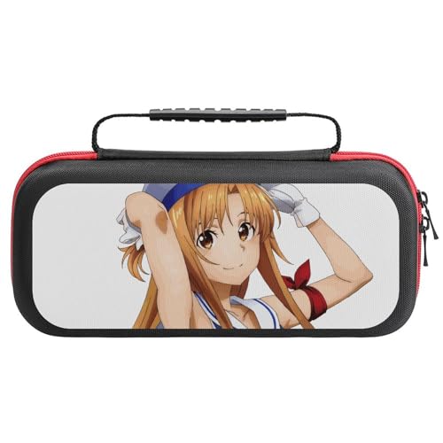 Switch ケース かわいい ソードアート・オンライン SAO アスナ スイッチ 収納ケース カバー ナイロン素材 全面保護 防塵/防水/防汚/耐衝撃 26x11.5x5.2cm Switchに対応 保護用ハードケース 大容量な収納力 アクセサリーポーチ