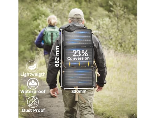 30 Watt Panel Solar Charger USB, 30w Portable Solar Panel, 12 Volt Waterproof high Efficiency Foldable Solar Panel, Fast Charging Solar Charging Station, Solar Panels for Camping, rv, Outdoors. - Image 3