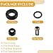Partuto Fuel Injector Seal O Ring - Car O-Ring Rebuild Repair Kit - for Toyota 1.8L L4 2000-2005 NBR Rubber Black - 4 Sets