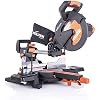 Evolution Power Tools R255SMS+ PLUS 10-Inch Sliding Miter Saw Plus Multi-Material Multi-Purpose & Power Tools EVOMS1 Miter Saw Stand Compact & Folding, Universal Fits Most Brands