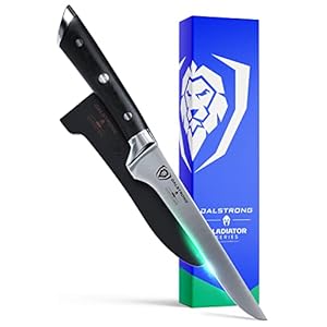 Dalstrong Boning Knife – 6 inch – Gladiator Series Elite – Forged German High-Carbon Steel Kitchen Knife – Razor Sharp – Black G10 Handle – w/Sheath – NSF Certified
