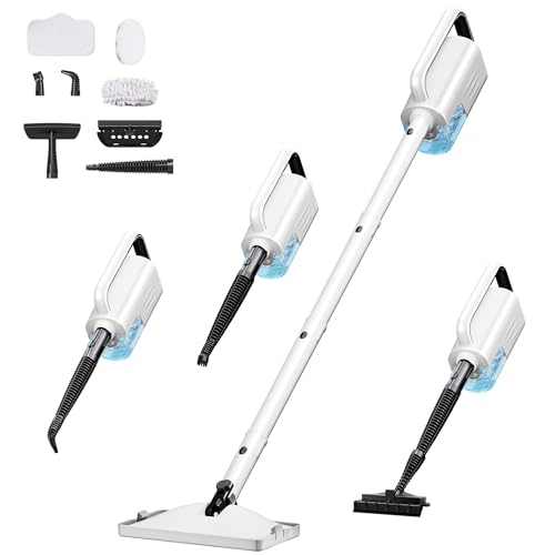 Steamclean Multi Balai Vapeur Nettoyeur Multifonctions, Aspirateur Vapeur 1500W, Élimine 99.9% des Virus et des Bactéries, Manche télescopique extensible