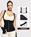 Junlan Sauna Suit for Women Waist Trainer Vest for Women Sweat Tank Top Shaper for Women with Zipper (Black, Large)