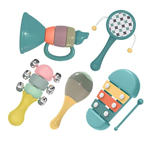 Giaford Musical Learning Toys for Babies and Toddlers Musical Instrument Toy Rattle Maracas,Trumpet, Xylophone for Preschool Boys and Girls Christmas Birthday Gift