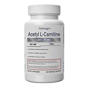 Superior Labs | Acetyl L-Carnitine 1000mg | 200 caps | Maximum Absorption | Pure Vegetable Capsules | Zero Synthetic…