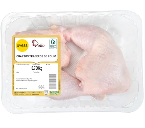 Cuartos traseros de pollo, 700gr