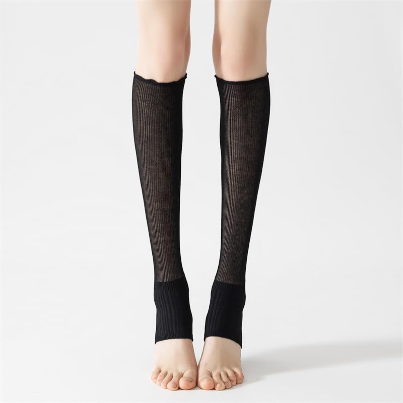 Damensocken Sommermode Strümpfe Basic Beinwärmer Baumwolle Dünn Mädchen Knie Einfach Lang