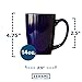 14oz Blue Mugs for Coffee or Tea. Large Handles Mugs, Set of 4 by Serami