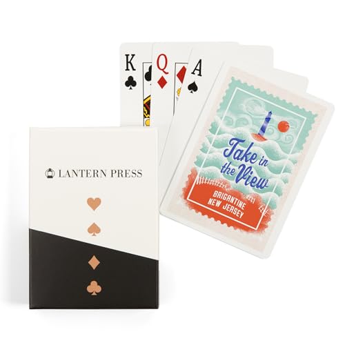 Lantern Press Brigantine, New Jersey, Baraja de Póker 52 cartas