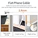 XANHAM Phone Cable 25 Feet Telephone Line Cord with RJ11 6P4C Connectors for Landline Phone, Fax Machine and Modem, for Both in-Wall and Out-Wall Using, White, 2 Pack, AV04219