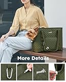 pecute Hundetasche für Kleine Hunde 4kg, Tragetasche Hund Hundetragetasche Leichte, Faltbare Hundetransportbox, Katzen Transporttasche für Unterwegs (Dunkelgrün)