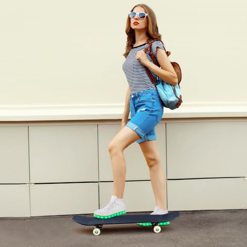 Image of Light Up Shoes Men Women LED Shoes USB Charging Adult High Top LED Sneakers Glow in The Dark Footwear for Dancing Party Festivals Festivals