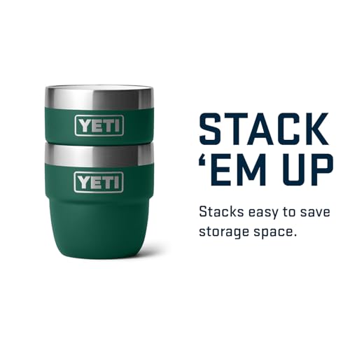 Image of YETI Rambler 4 oz Stackable Cup, Stainless Steel, Vacuum Insulated Espresso /Coffee Cup, 2 Pack