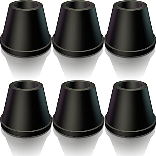 Hookah Bowl Grommet, 6 Pcs Rubber Seal for Shisha Head, Hookah Silicone Grommet Accessories (Black)
