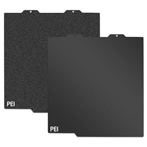 JUUPINE Für Bambu Lab A1 Mini-PEI-Bauplatte, doppelseitige beheizte Plattform aus Federstahl, flexible Plattform 184 x 184 mm, glattes schwarzes PEI + strukturierte schwarze PEI-Druckplatte