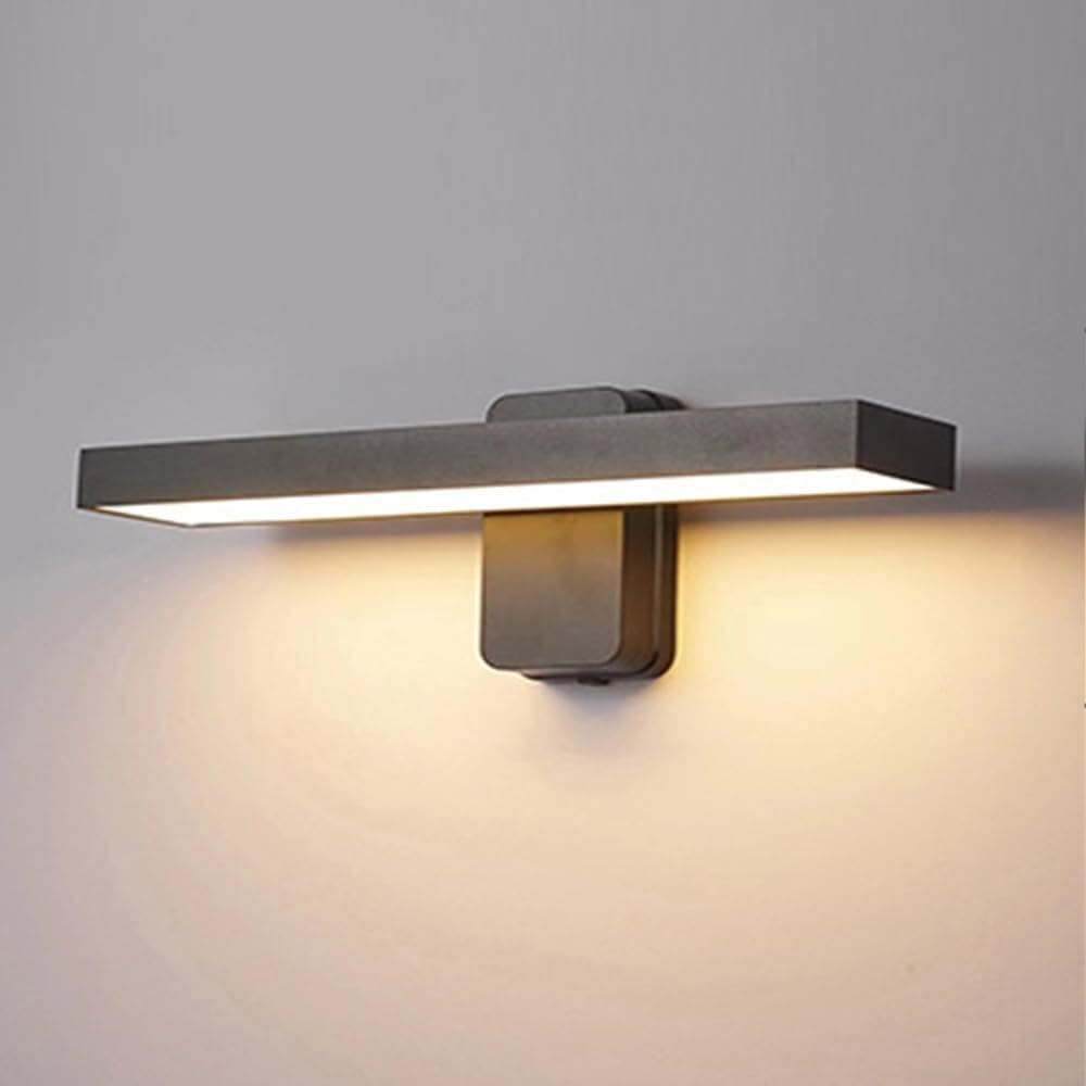 SMCCYYSD LED Wall Lamp Outdoor Indoor Modern Light 350° Rotatable Black Sconce Aluminum Lantern for Garden Villa Courtyard Balcony Foyer Entrance Corridor Mounted Lamp(50cm)