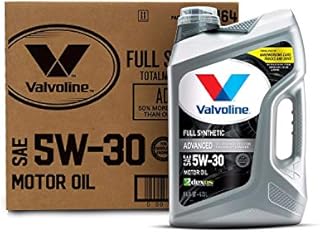 Valvoline Advanced Full Synthetic SAE 5W-30 Motor Oil 5 QT, Case of 3
