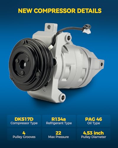 Image of PHILTOP NEW Air Conditioner AC Compressor with Clutch Replacement for Ford Mustang 2015 2016 2017 3.7L