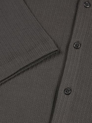 Image of Thomas Scott Men's | Solid | Half Sleeve | Slim Fit | Cotton Blend | Spread Collar | Casual Shirt