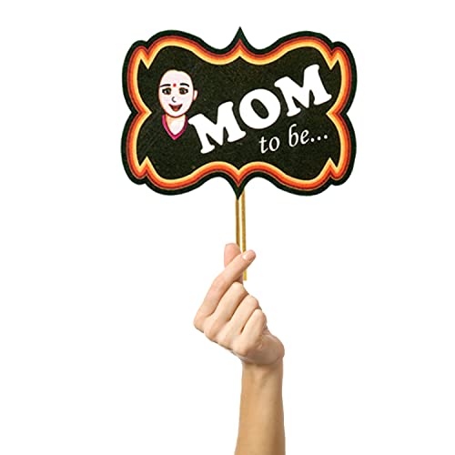 Image of Rozi Decoration Family Photobooth Props Set of 18 Sticks for The Baby Shower & Family Relationship, Pre-Wedding Photographic Props, Haldi Mehndi Wedding Decorations Pack of 1