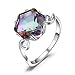 JewelryPalace Women's 3.2ct Natural Quartz 925 Sterling Silver Ring Size 7